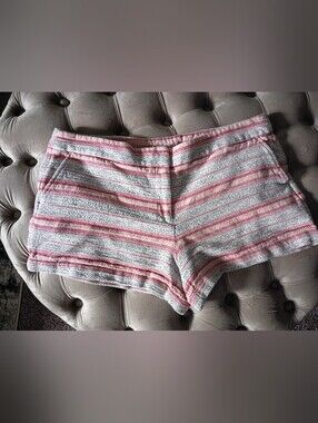 LOFT Woman's Striped Knit Shorts, Size 12, Cotton/Spandex
